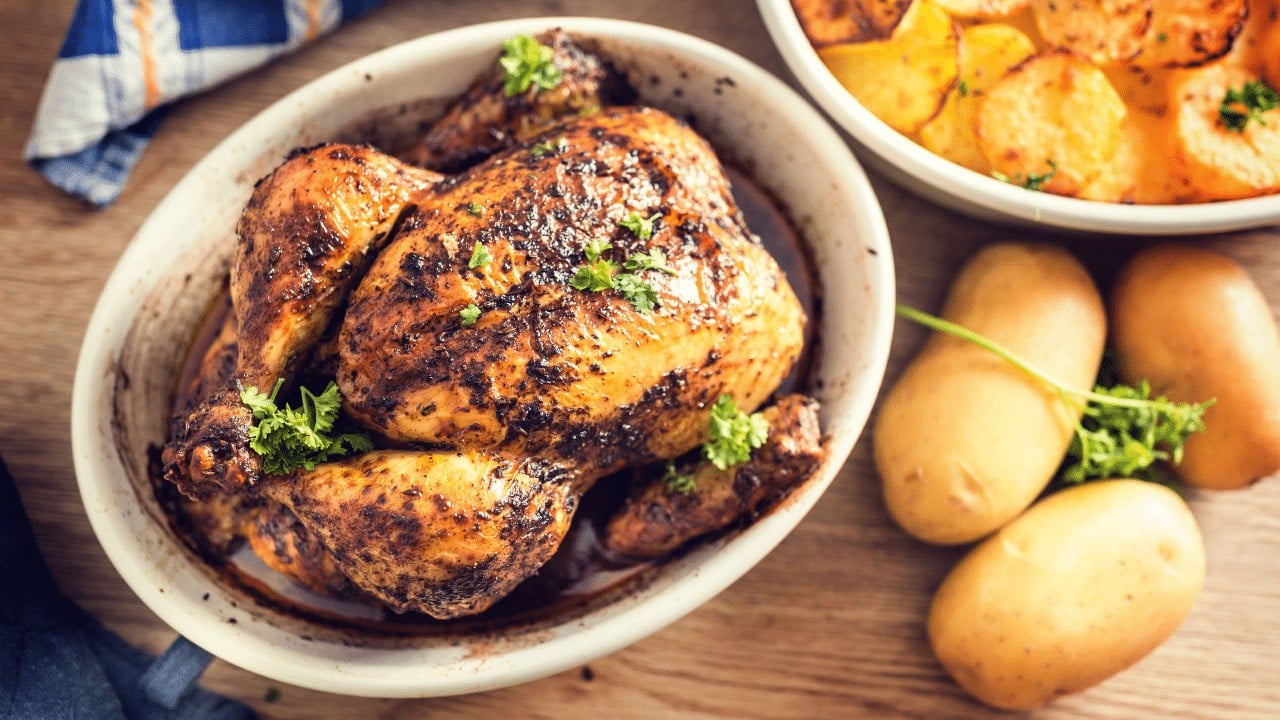Receta de pollo árabe al horno