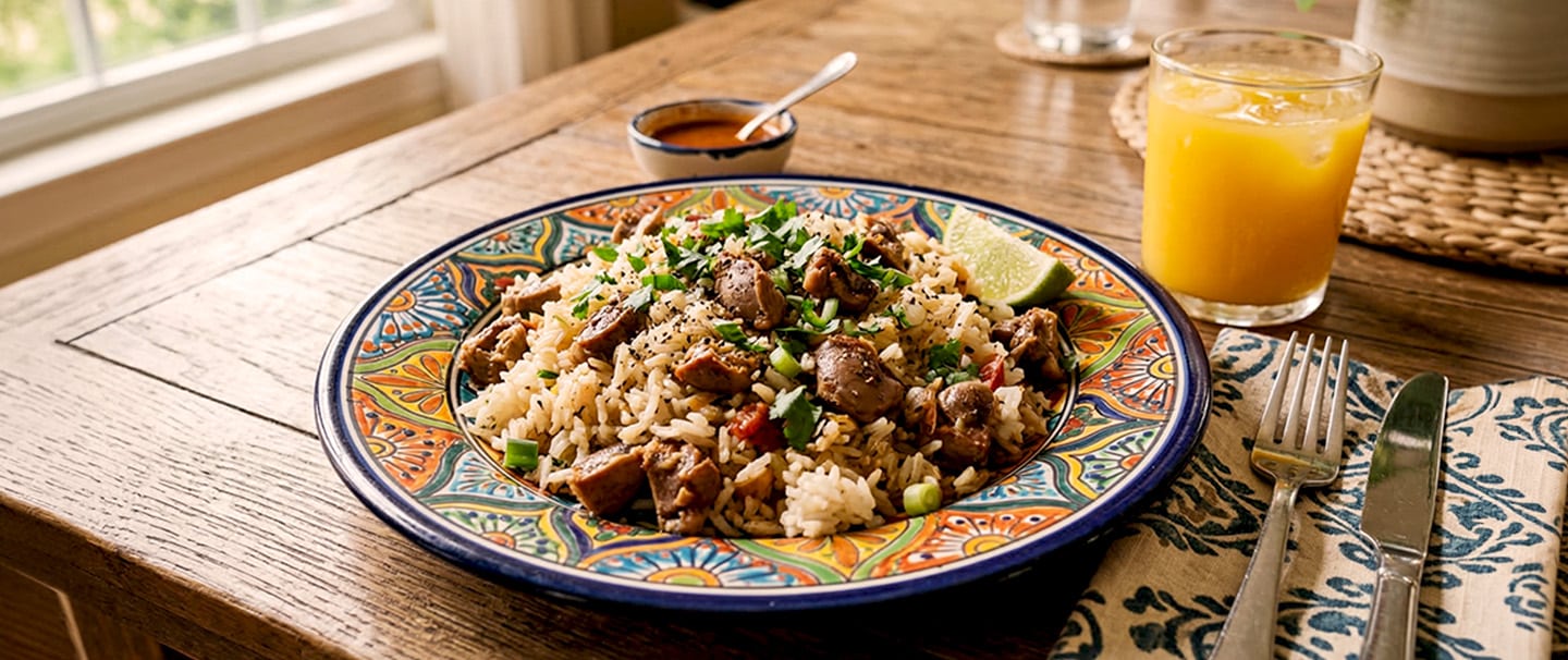 Receta de arroz con mollejas
